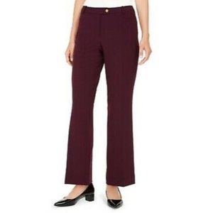 NWT Calvin Klein Womens Pants Red Burgundy Modern